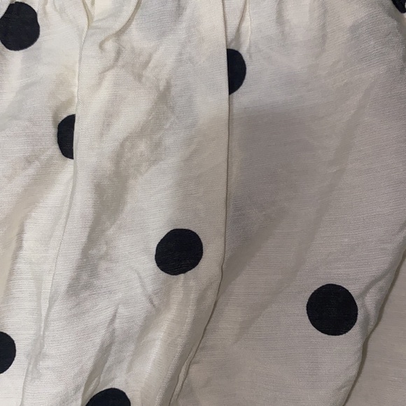 H&M White w/ Black Polka Dot Crop Top Size XS - Picture 3 of 4